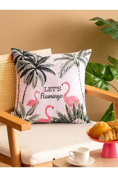 LC Waikiki 45x45 Cm Husă de pernă cu imprimeu Flamingo