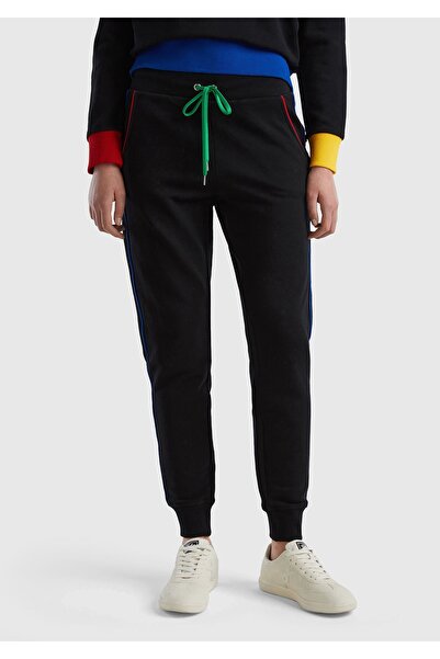 United Colors of Benetton Pantaloni de sport Jogger negri pentru femei - 100%...