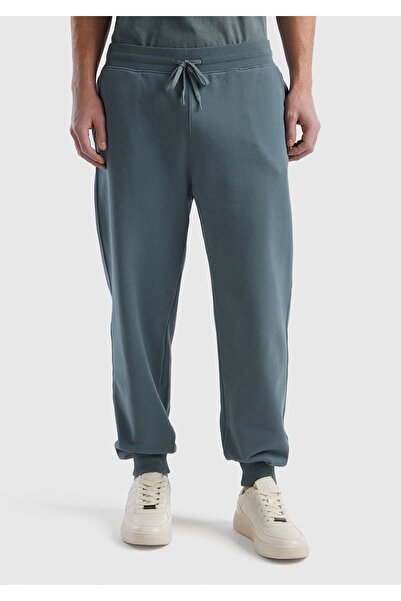 United Colors of Benetton Erkek Füme Pamuk Karışımlı Beli ve Paçası Büzgülü E...