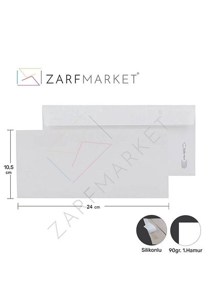 Diplomat Envelope Plain 10.5x24 cm 90 Gr 1. Dough 500 Pieces