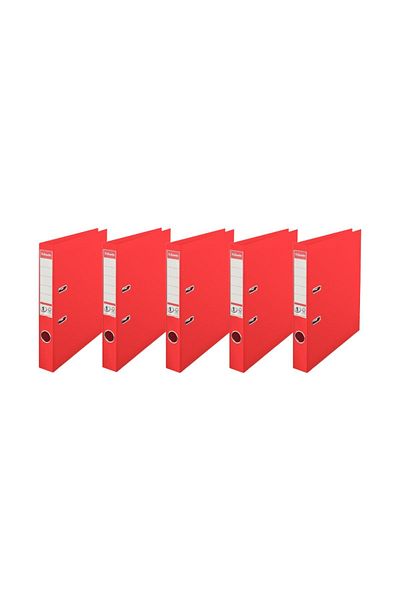 Esselte Narrow Plastic Folder (9945) Red 5 Pack