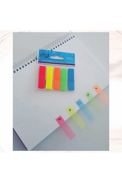ALFA DEFTER Fluorescent Colored Bookmark - Adhesive Post It Index