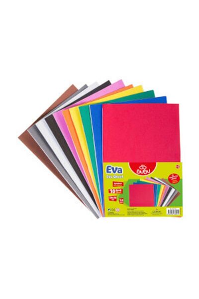 Bubu A4 Eva 10 Colors 10 Pieces Non-Adhesive