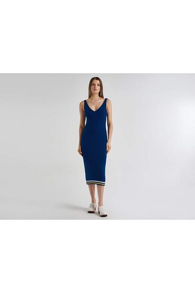 United Colors of Benetton Damenbluse im Marineblau-Mix