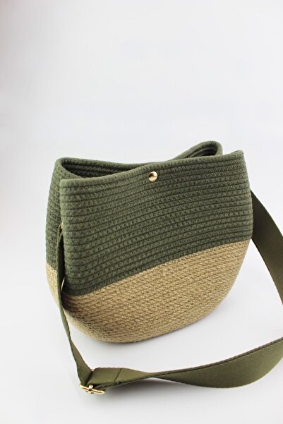 İLKYAZ Жіноча сумка через плече з застібкою-кнопкою, з ганчір'яної тканини, к...