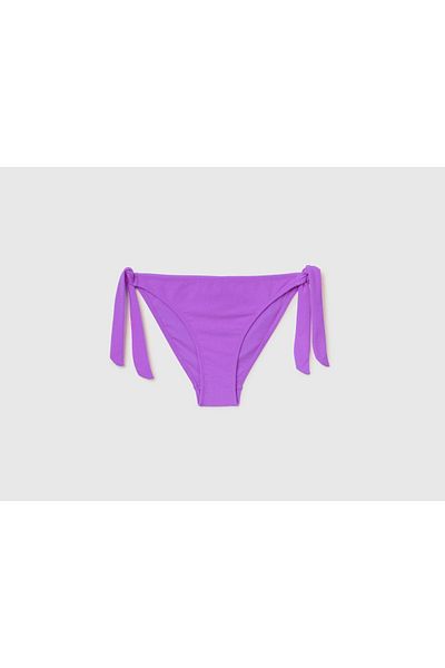 United Colors of Benetton Pantaloni de bikini pentru femei cu țesătură din burete amestecat - cravată laterală