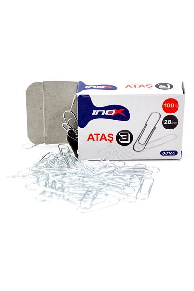 inox No:3 28 mm Paper Clip 100 Pieces