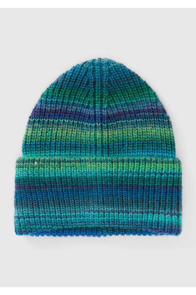 United Colors of Benetton Green Wool Blended Colorful Women's Beret