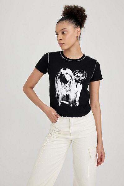 DeFacto Tricou cu mânecă scurtă Avril Lavigne - COOL A8638ax23hs
