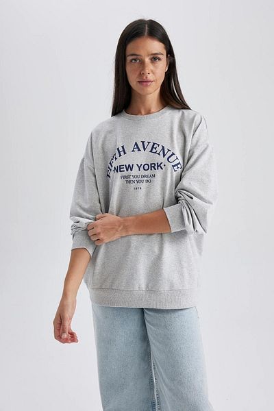 DeFacto Oversize mikina Crew Neck - B1711ax23au