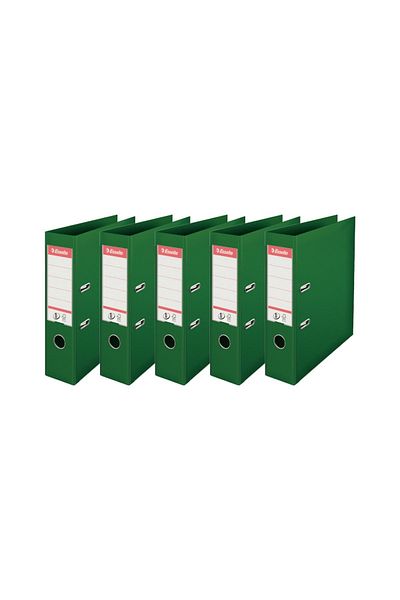 Esselte مجلد بلاستيك عريض (9940) أخضر 5 عبوات