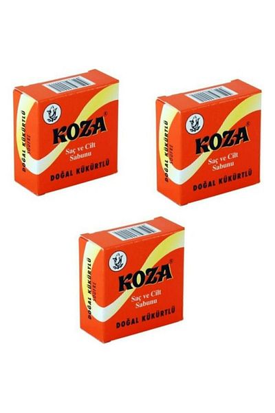Koza صابون الكبريت الطبيعي للشعر والبشرة 100 جرام × 3 قطع