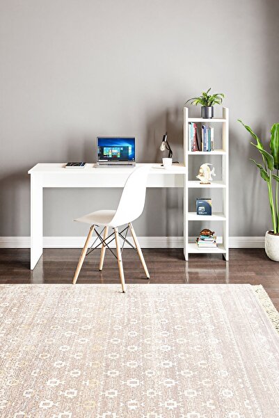 interGO Kitaplıklı Fonksiyonel Çalışma Masası - Beyaz