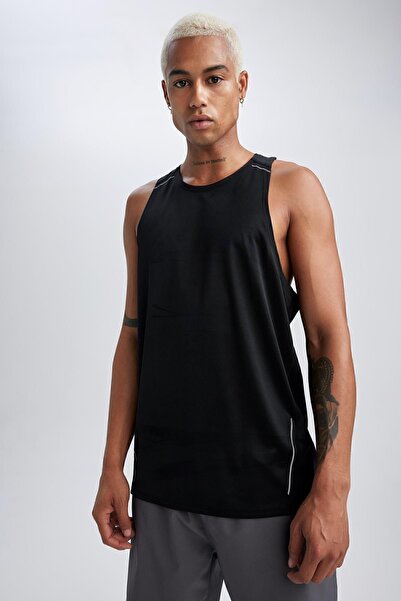 DeFacto Fit Slim Fit Dar Kesim Bisiklet Yaka Sporcu Atlet A1818ax23sm