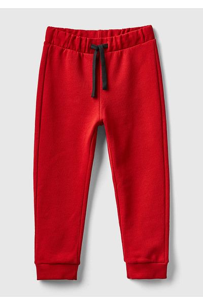 United Colors of Benetton Boy's Dark Red 0v3 Pocket Logo Sweatpants