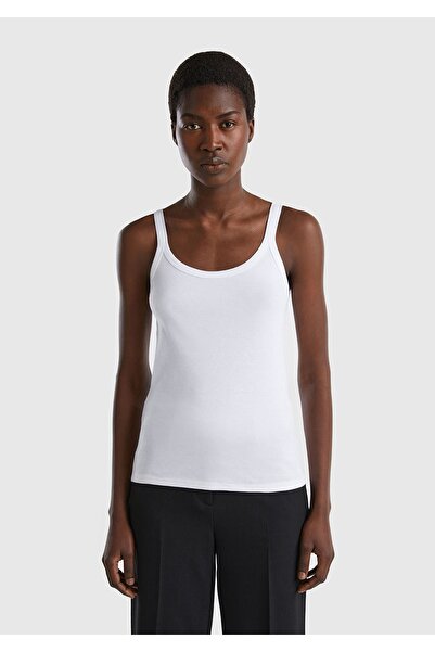 United Colors of Benetton Γυναικείο λευκό εσώρουχο 100% βαμβακερό βασικό αθλη...