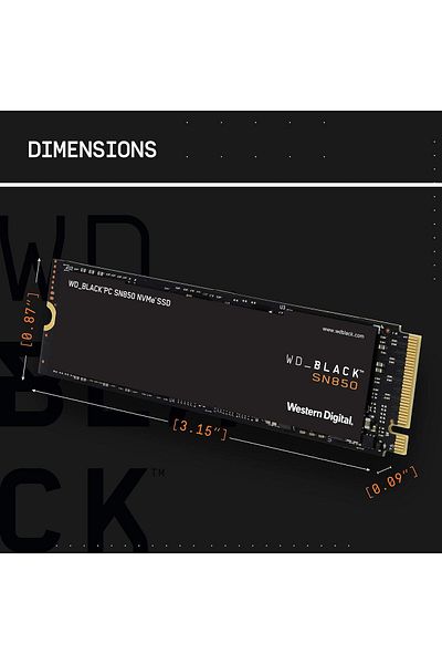 WD Western Digital WD_Black 1TB SN850 NVMe Internal Gaming SSD
