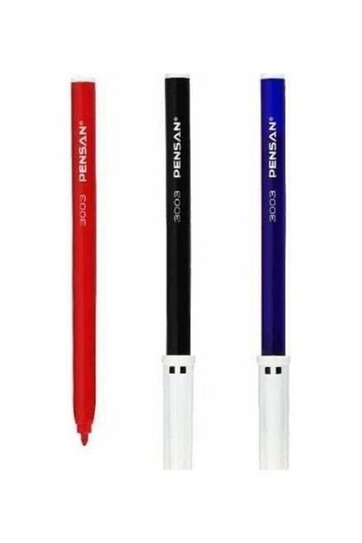 Pensan Office Type Felt Tip Pen 3 Colors Set 3003