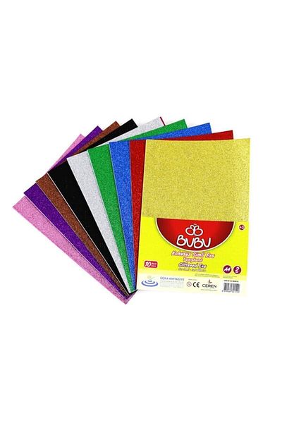 Bubu Bu-bu Glitter Adhesive Eva 10 Colors 2mm 20x30cm Bu00101