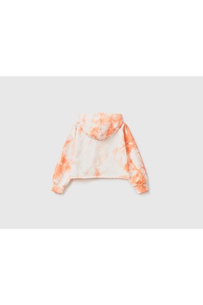 United Colors of Benetton Hanorac roz Melange Batik pentru fete
