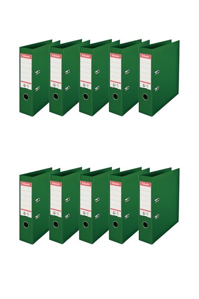 Esselte Large Plastic Folder (9940) Green Pack of 10