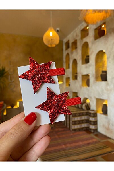 Selda Aksesuar Cataramă cu stea cu sclipici argintiu