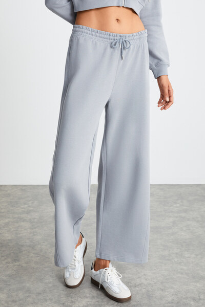 GRIMELANGE Spodnie dresowe Nelly damskie 3-nitkowe, 100% bawełna organiczna, szare