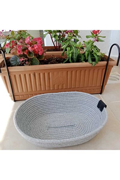 Gri Düzenleyici Sepet (Tabanı:26cmx17cm Y:8cm)