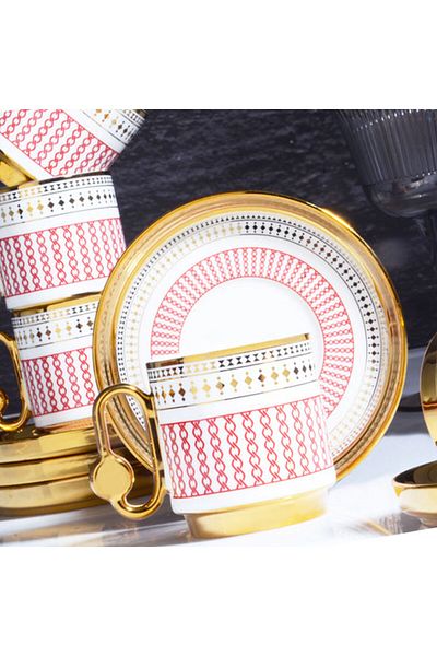 Kosova 90Cc Porcelain Cup Set - Set of 6