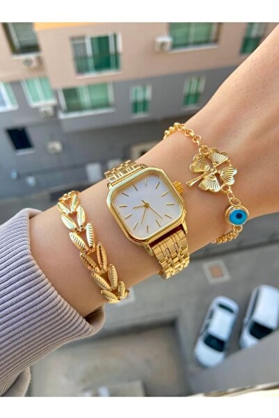 Leerybee Gold Color Stone Women's Wristwatch (bracelet is not included)