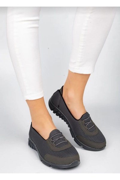 BRGL Women's Ultra Light Sole Soft Fusbetli Knitwear Ballerina Walking Shoes