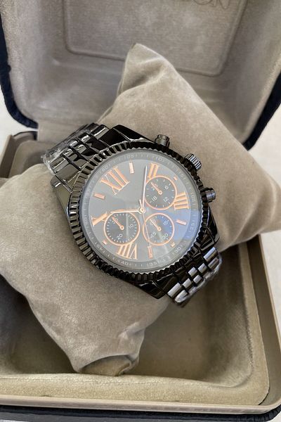 Leerybee Black Steel Cord Unisex Wristwatch