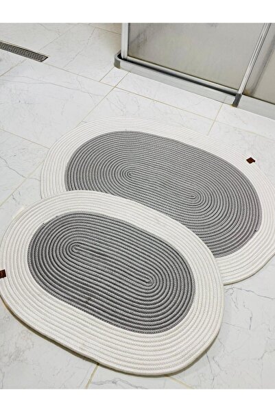 JÜTEX HOME Γιούτα, Ψάθινο, 4 τεμάχια, Σετ χαλάκια μπάνιου, Σετ μπάνιου σε μπο...