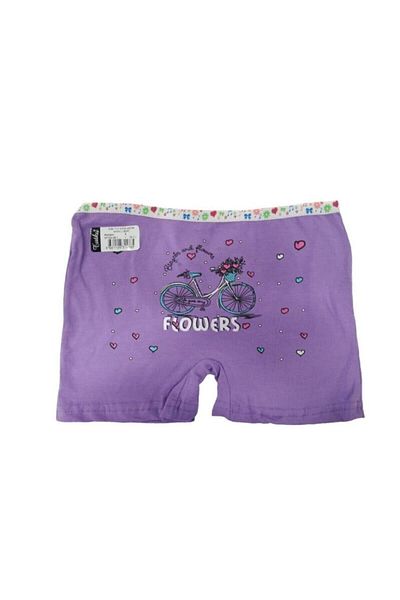 Tutku Boxeri pentru fete cu imprimeu din elastan, pachet de 6 (0181)