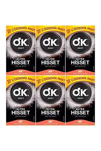 Okey Prezervatif 120 Adet Ultra Hisset Ekonomik Pk (6PK*20)