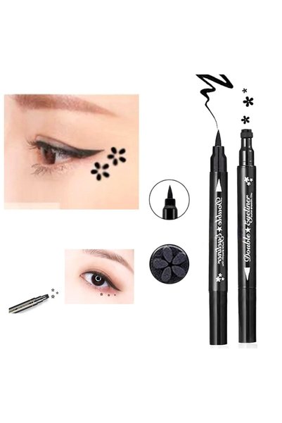 Lesvip's Çift Taraflı Çiçek Damgalı Kalem Eyeliner