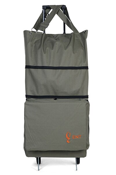 ENTRKLM MİNE Model 2 Tekerli Su Geçirmez  Katlanabilir Teleskobik Kollu Seyah...