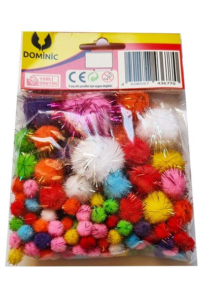 Modellino 70's Dominic Glitter Pompom in Mixed Sizes / Colors