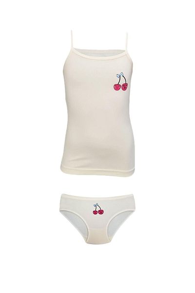 Onurel 5-Piece Girl's Assorted Colored Cherry Printed Top and Bottom Set
