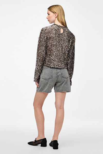 PIECES Γυναικεία μπλούζα δαντέλα Kiss - Pre55/Pl45