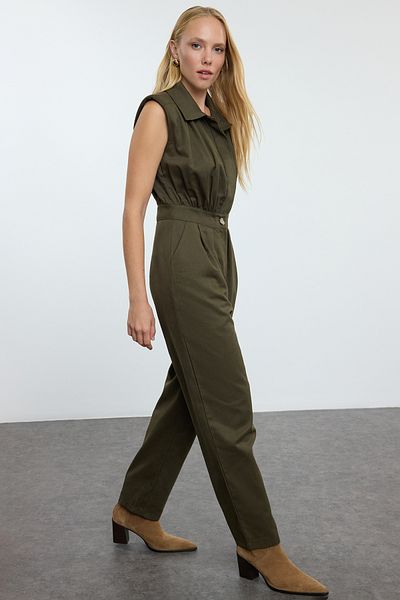 Trendyol Collection TWOSS21TU0233 Model tmavý khaki overal