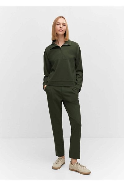 MANGO Woman High collar sweatshirt with zipper
