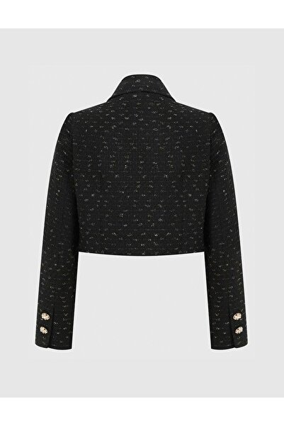 İLVİ Patton Women's Jacket Black Gold Tweed