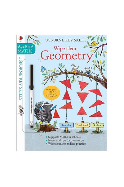 Usborne Number 8-9 Key Skills Wipe Clean Geometry