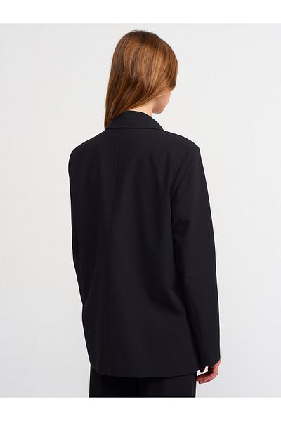 Dilvin 60724 Blazer Jacket-Negru