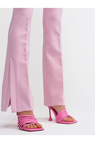 Dilvin Ψηλόμεσο παντελόνι 5019 με σκίσιμο μπατζάκι-λιλά