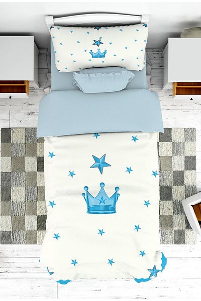 on the clouds Boy's Room - Prince Patterned Bedspread and Pillowcase Pique