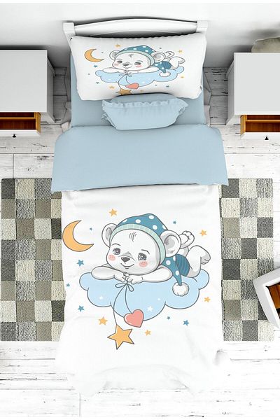 on the clouds Cute Children's Baby Bedspread and Pillow in the Cloud - Pike