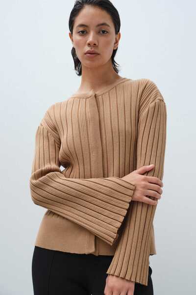 Mısırlı Camel Women's Cardigan - Snap Design