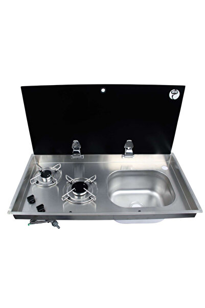 Troy Karavan Kombinasyon Çift Gözlü Ocak & Evye